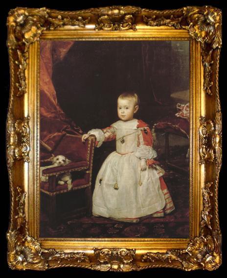 framed  Diego Velazquez Portrait du Prince Philippe Prosper (df02), ta009-2